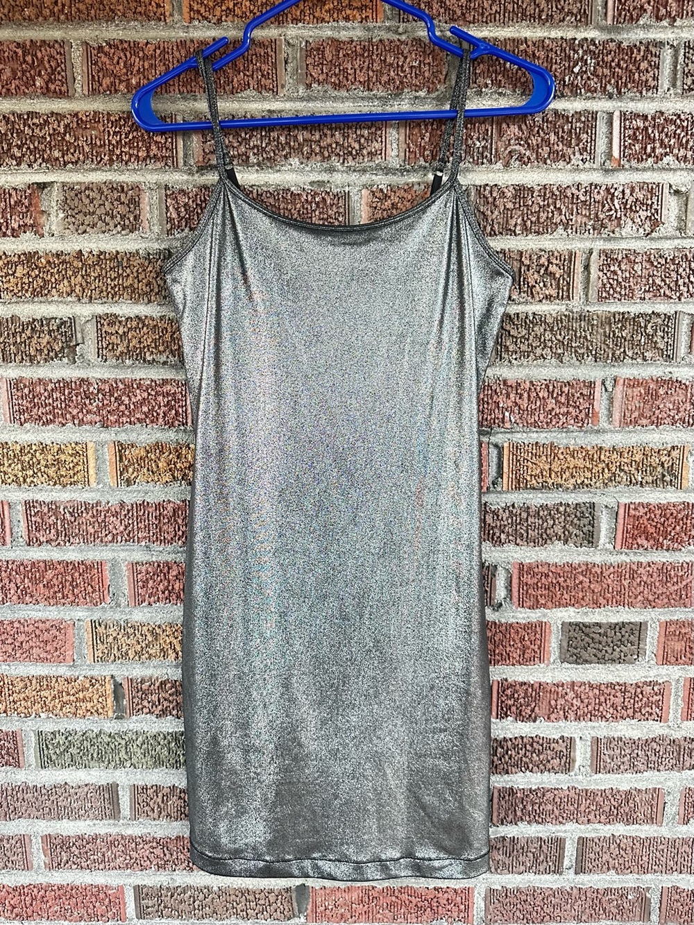 Express Dark Gray Shimmer Mini Dress